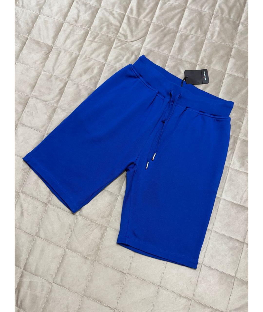 KITON Синие хлопковые шорты, фото 6