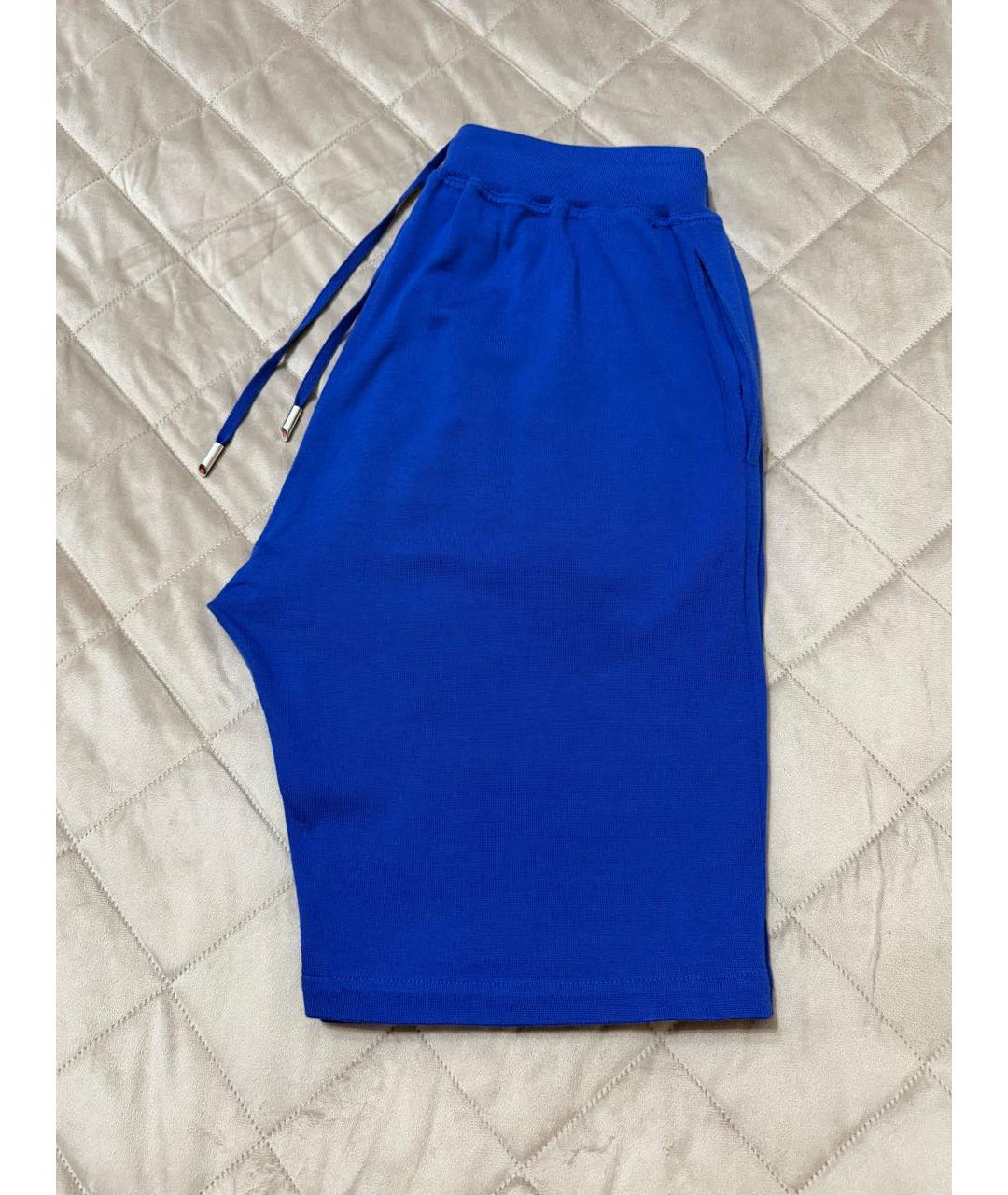 KITON Синие хлопковые шорты, фото 4