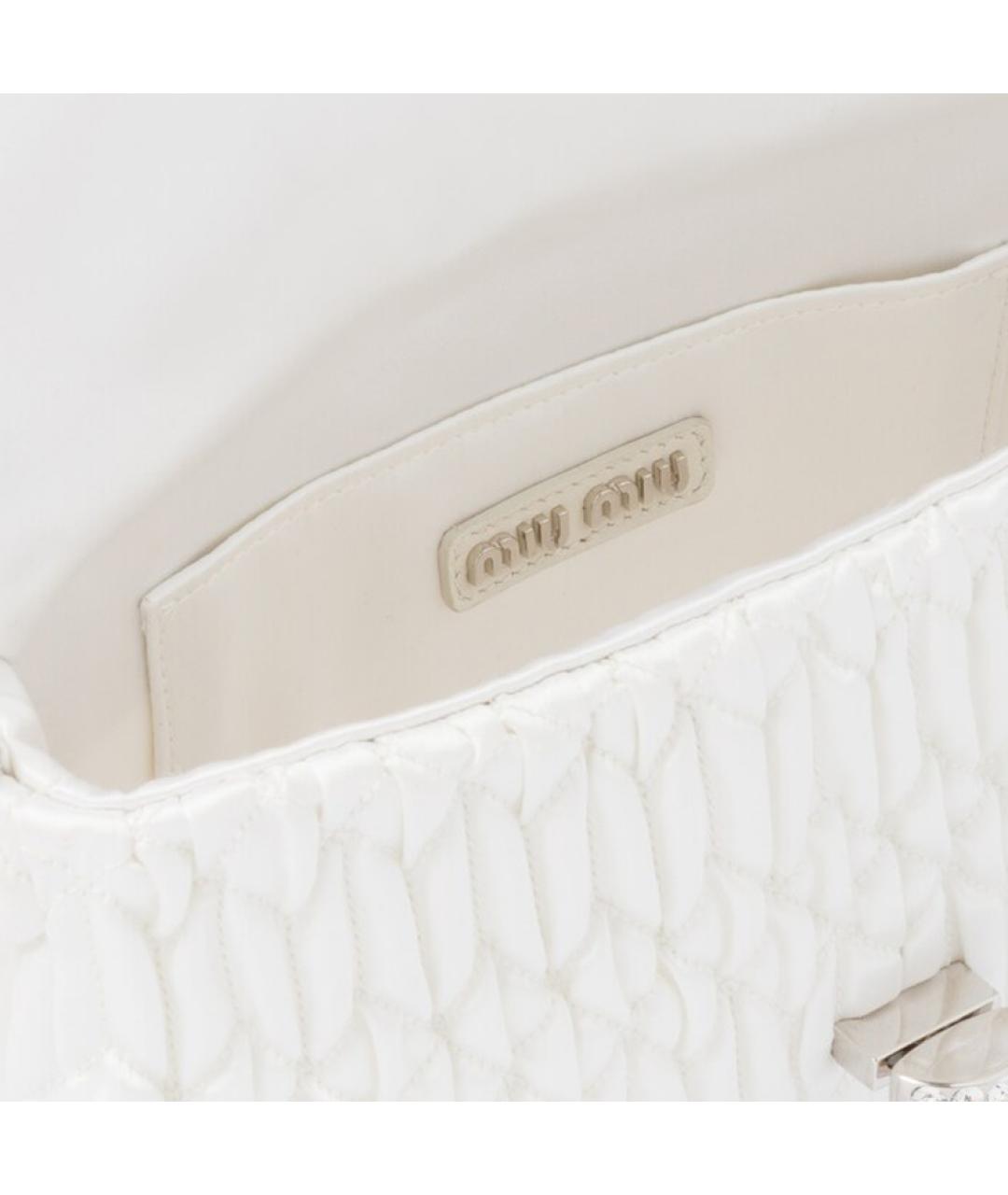 MIU MIU Белая сумка через плечо, фото 5