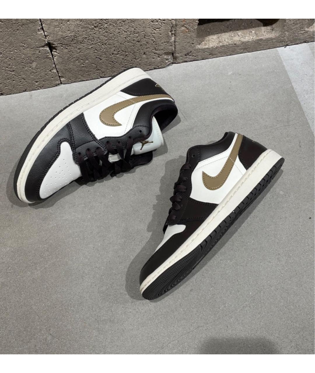 JORDAN Коричневые кожаные кроссовки, фото 6