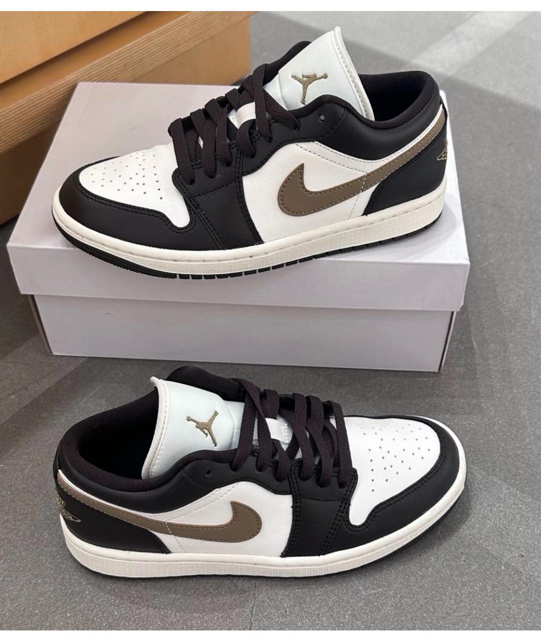 JORDAN Коричневые кожаные кроссовки, фото 2