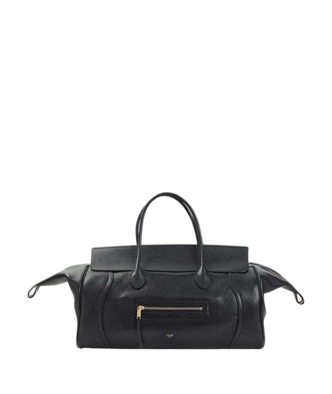 CELINE Черная кожаная сумка тоут, фото 1