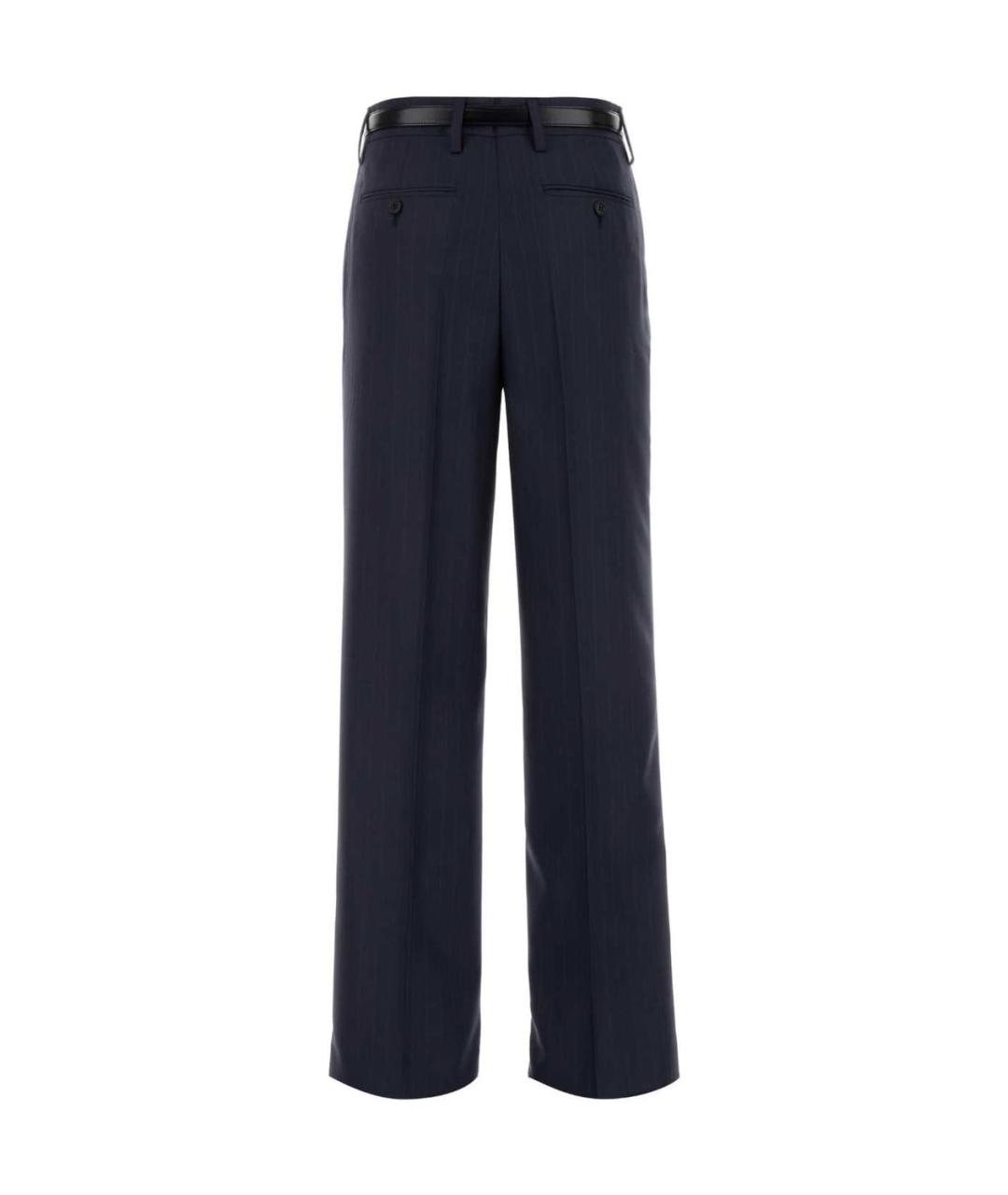 PRADA Черные шерстяные прямые брюки, фото 2