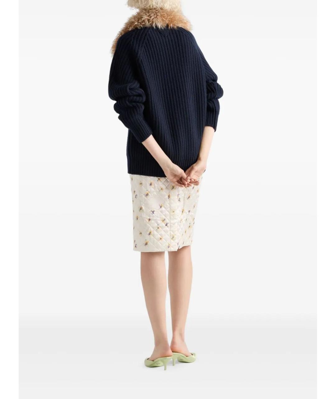 PRADA Синий шерстяной джемпер / свитер, фото 3