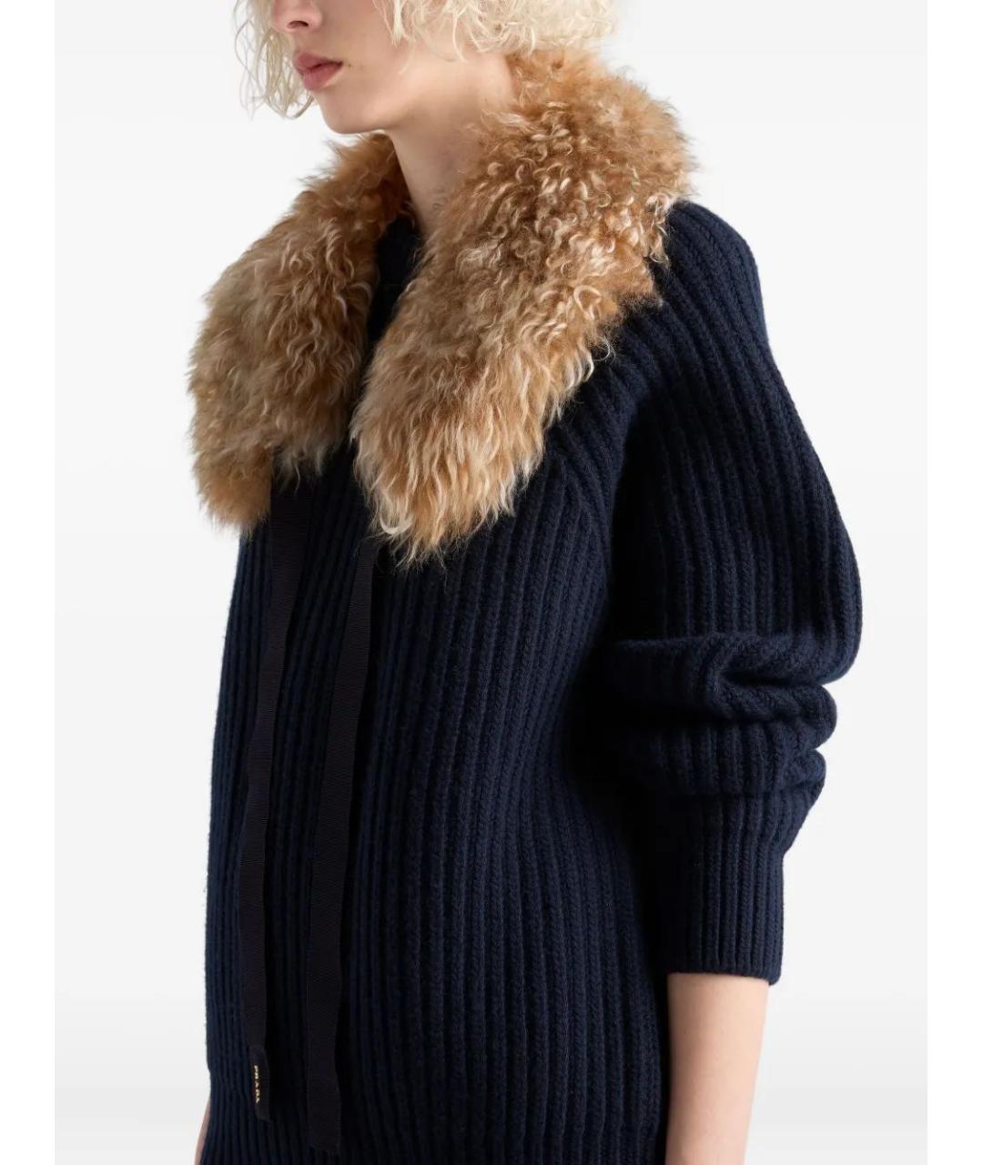 PRADA Синий шерстяной джемпер / свитер, фото 5