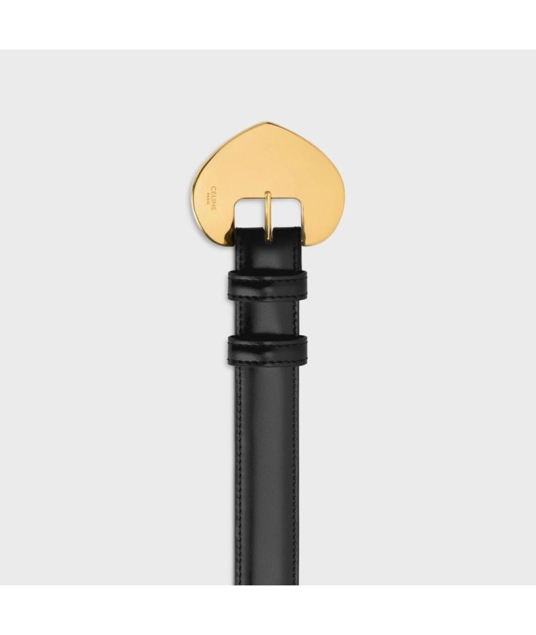 CELINE Черный кожаный ремень, фото 3