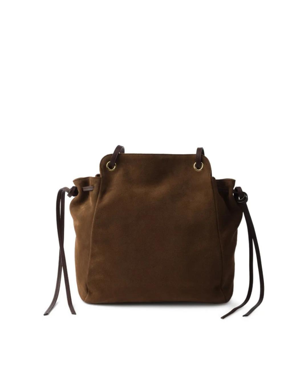 PRADA Коричневая замшевая сумка через плечо, фото 2