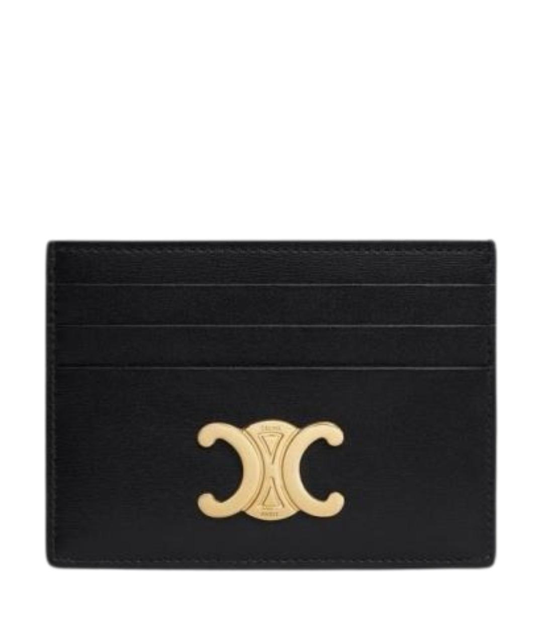 CELINE Черный кожаный кардхолдер, фото 1