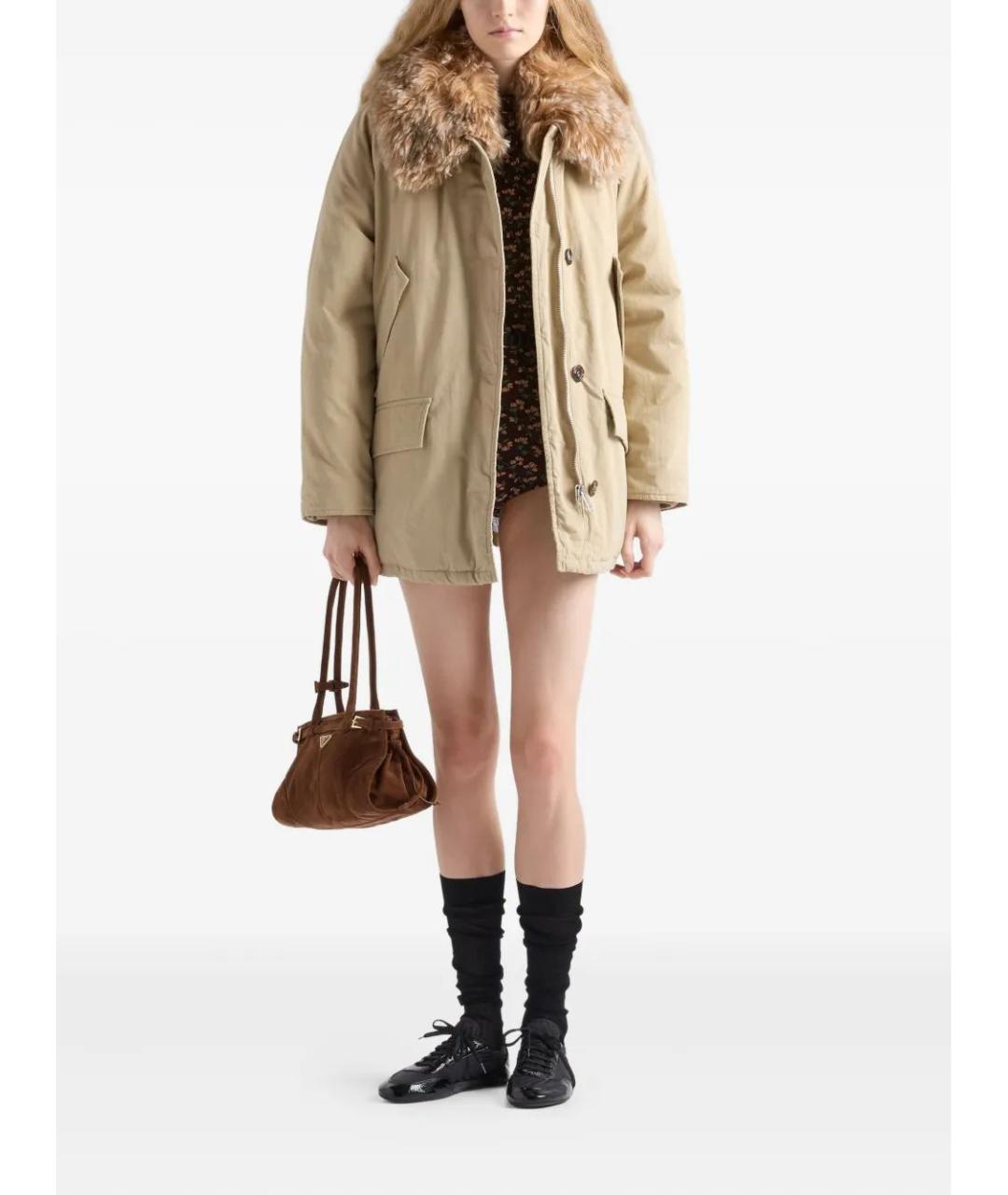 PRADA Бежевая хлопковая парка, фото 2