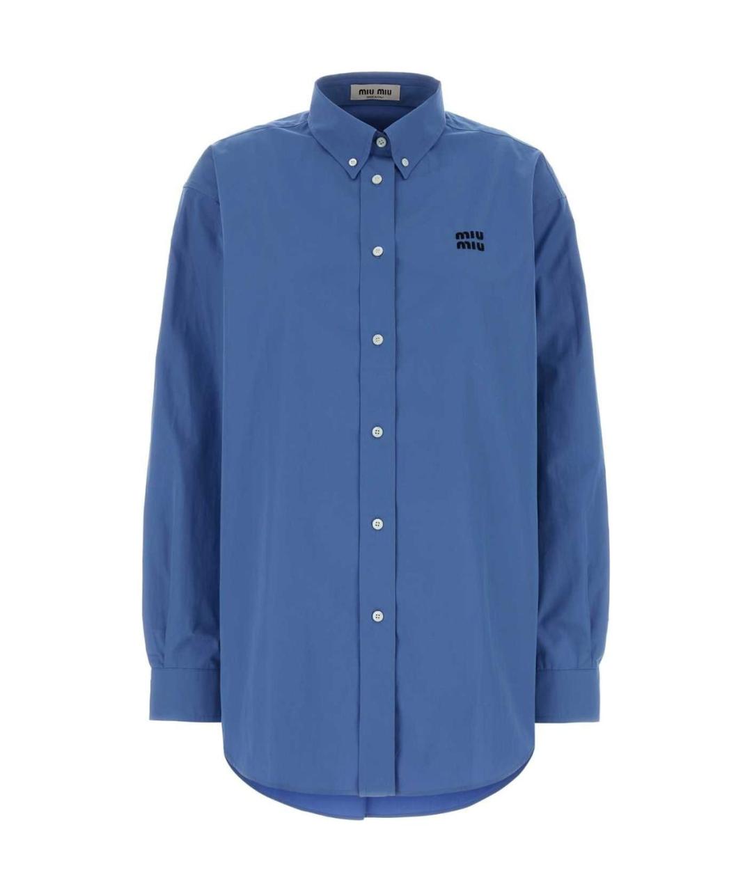 MIU MIU Синяя хлопковая рубашка, фото 1