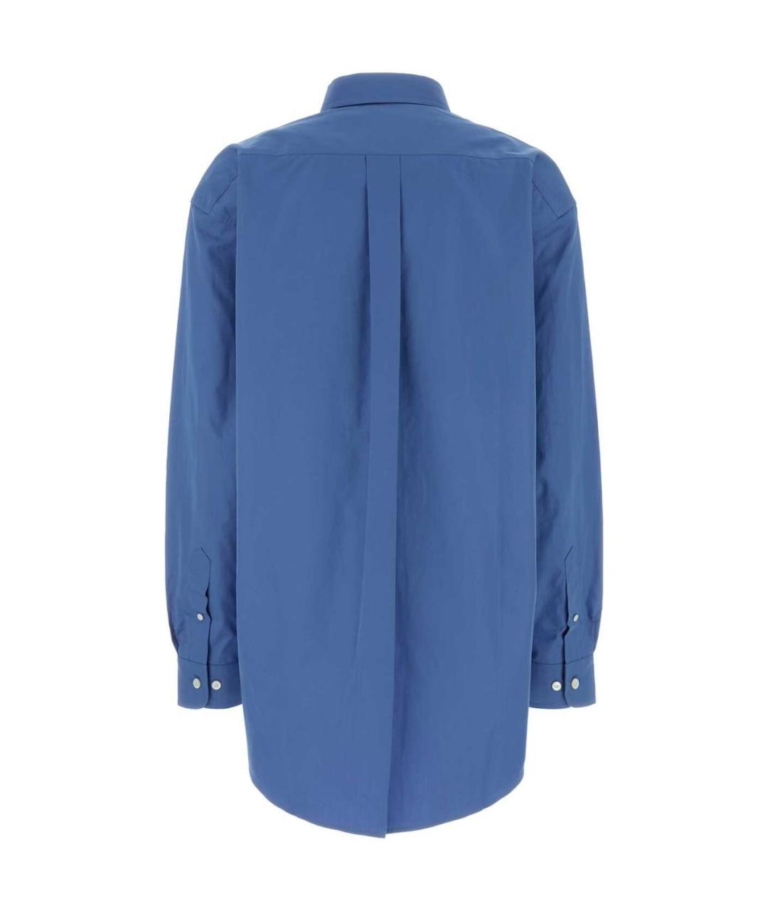 MIU MIU Синяя хлопковая рубашка, фото 2