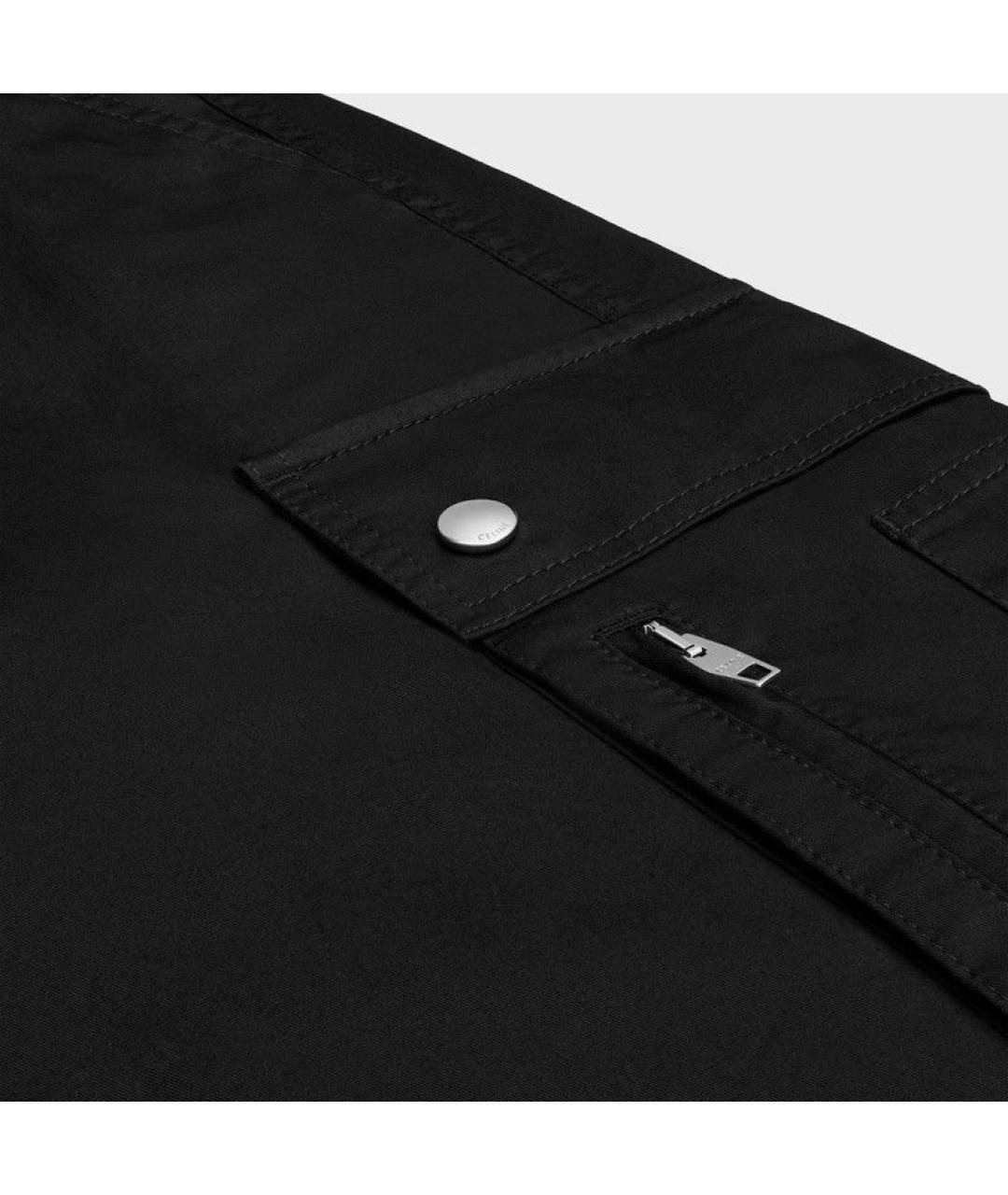 CELINE Черные хлопковые повседневные брюки, фото 4