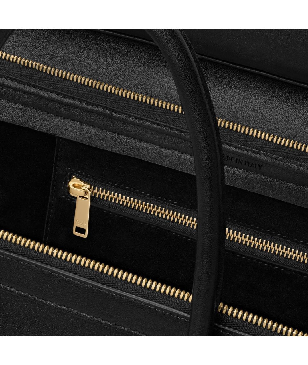 CELINE Черная кожаная сумка через плечо, фото 4