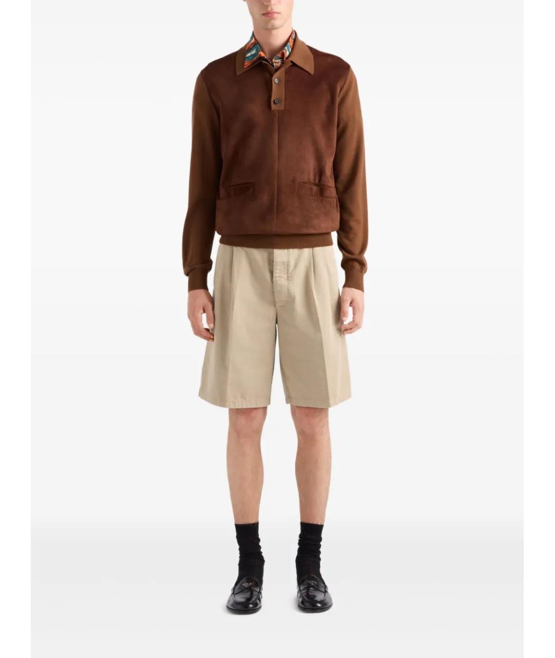 PRADA Бежевые хлопковые шорты, фото 3