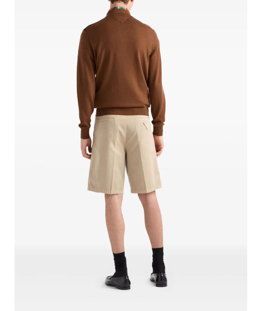 PRADA Бежевые хлопковые шорты, фото 4