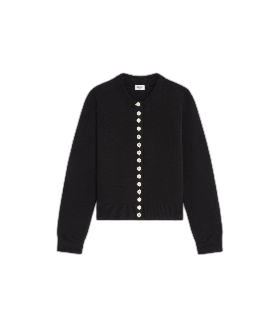 CELINE Черный кашемировый джемпер / свитер, фото 1