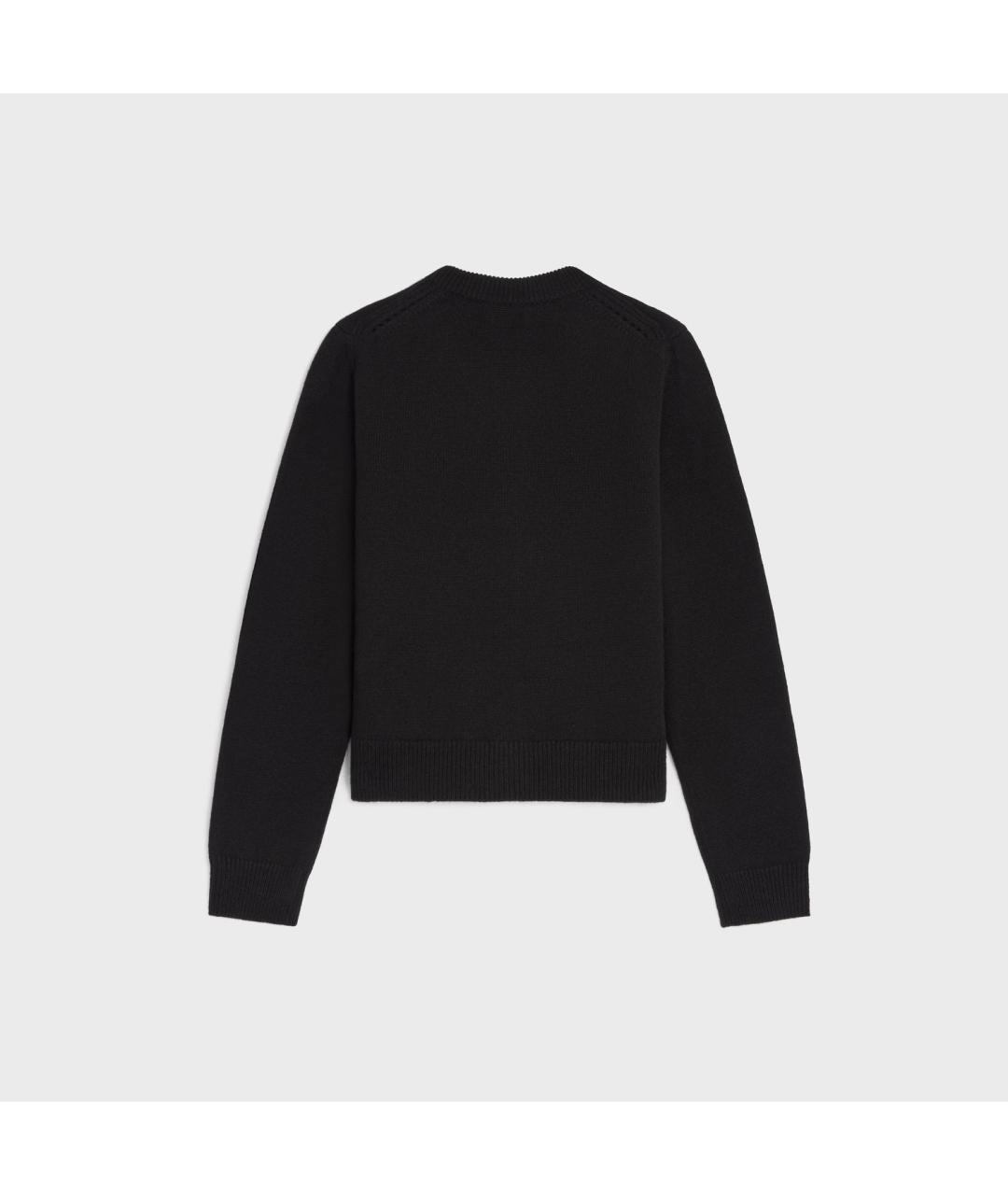 CELINE Черный кашемировый джемпер / свитер, фото 2