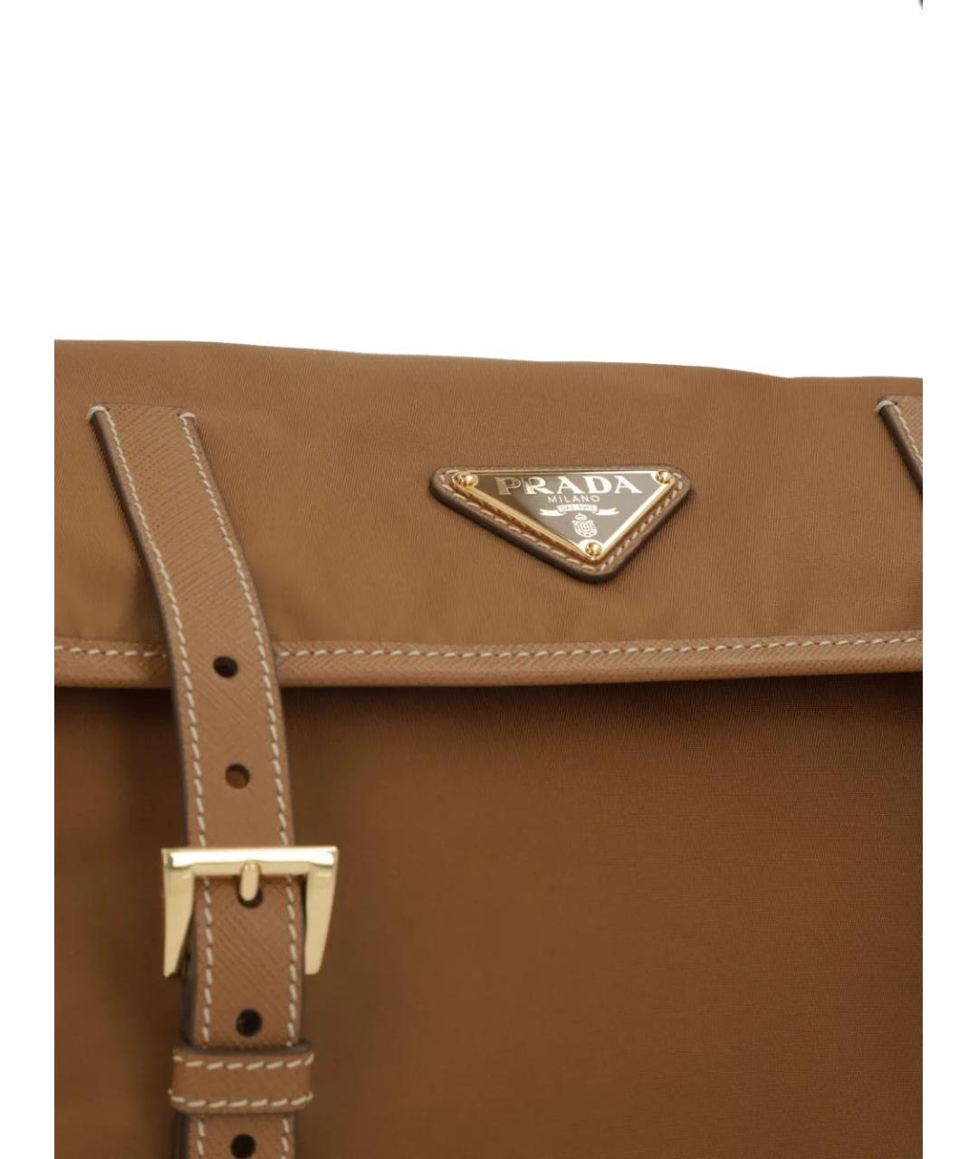 PRADA Коричневая тканевая сумка через плечо, фото 4
