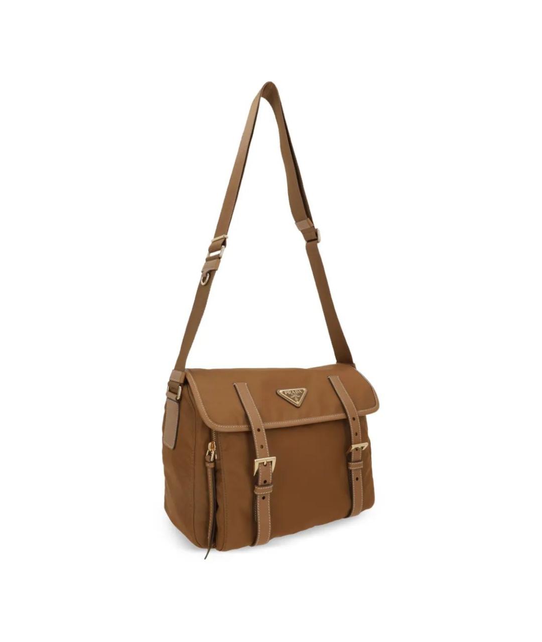 PRADA Коричневая тканевая сумка через плечо, фото 3