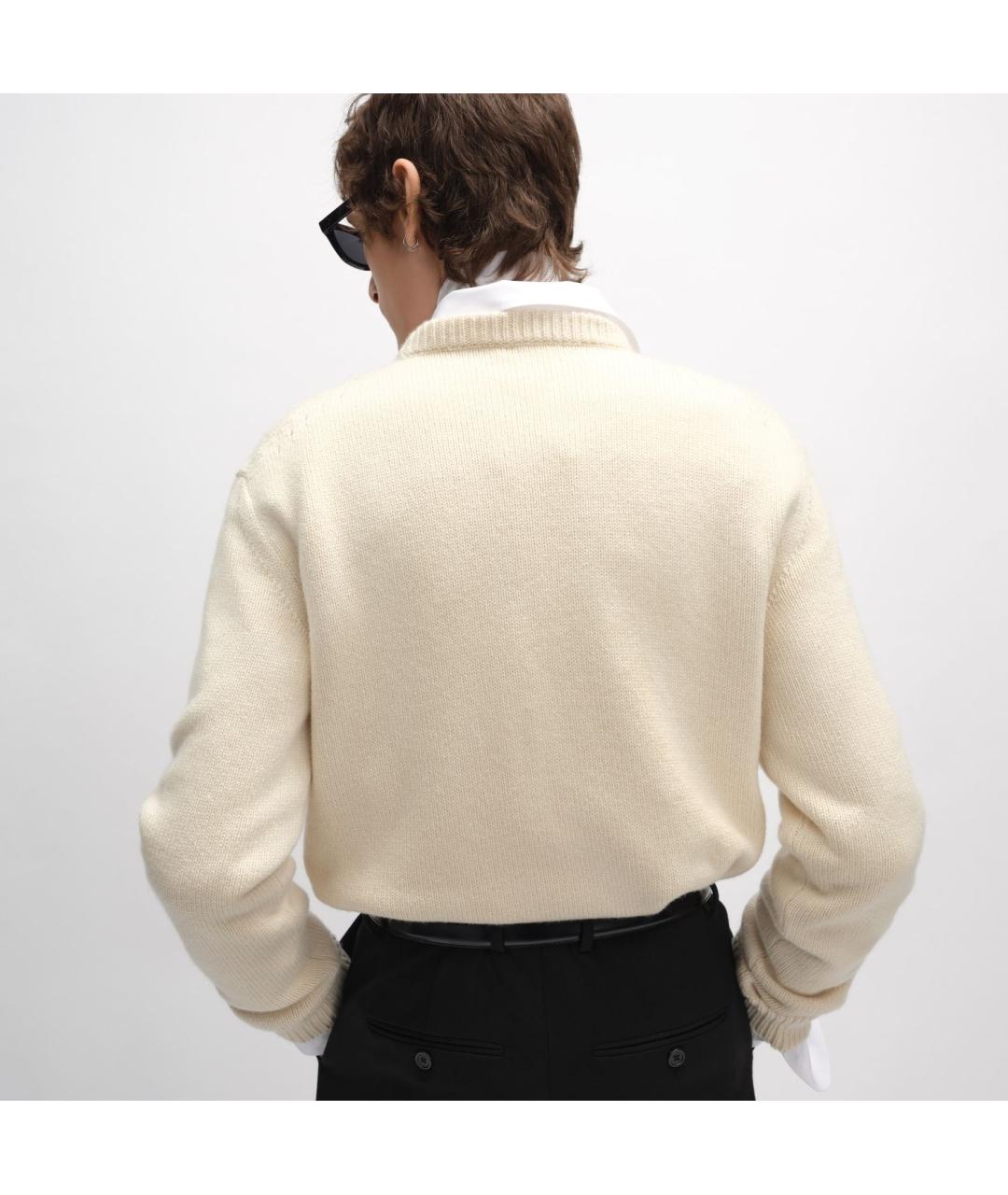 CELINE Бежевый кашемировый джемпер / свитер, фото 3