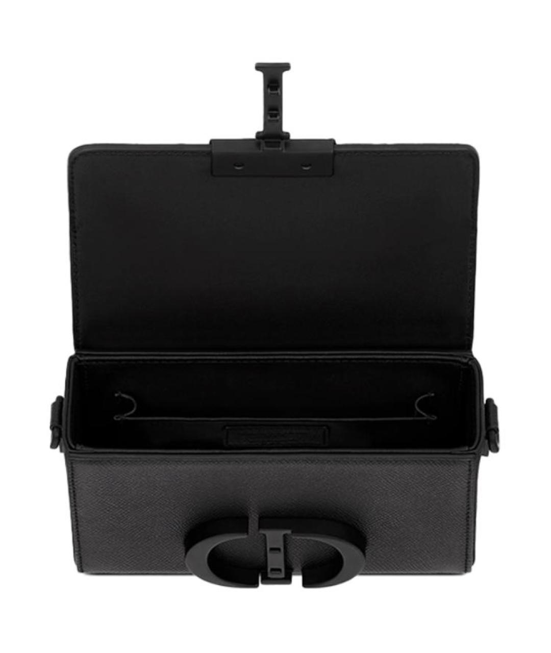 CHRISTIAN DIOR Черная кожаная сумка через плечо, фото 3