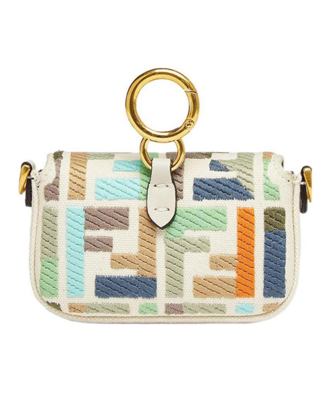 FENDI Бежевый кожаный кошелек, фото 3