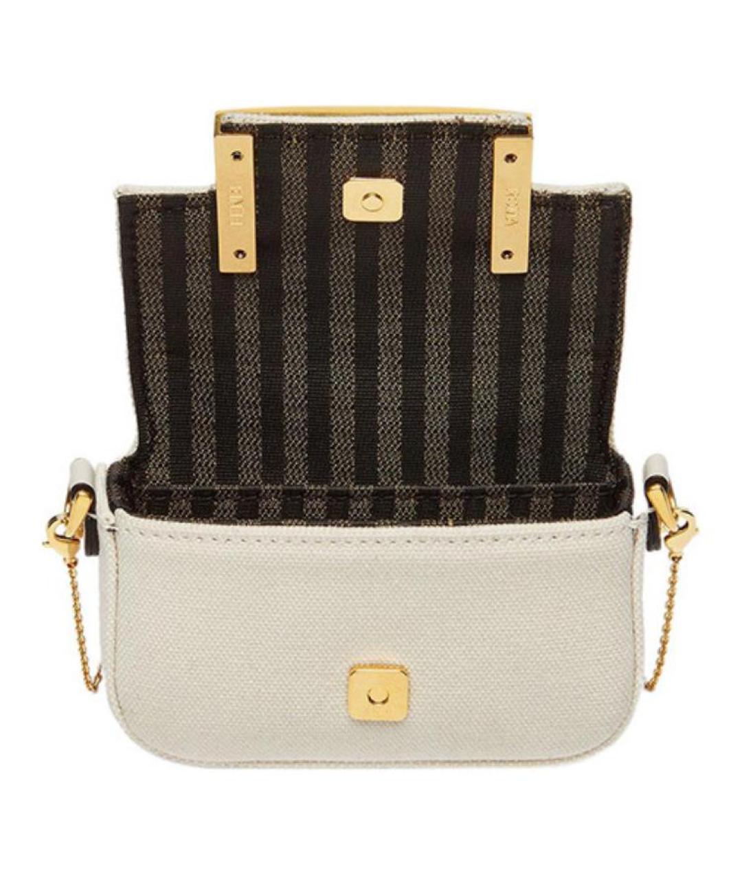 FENDI Бежевый кожаный кошелек, фото 4