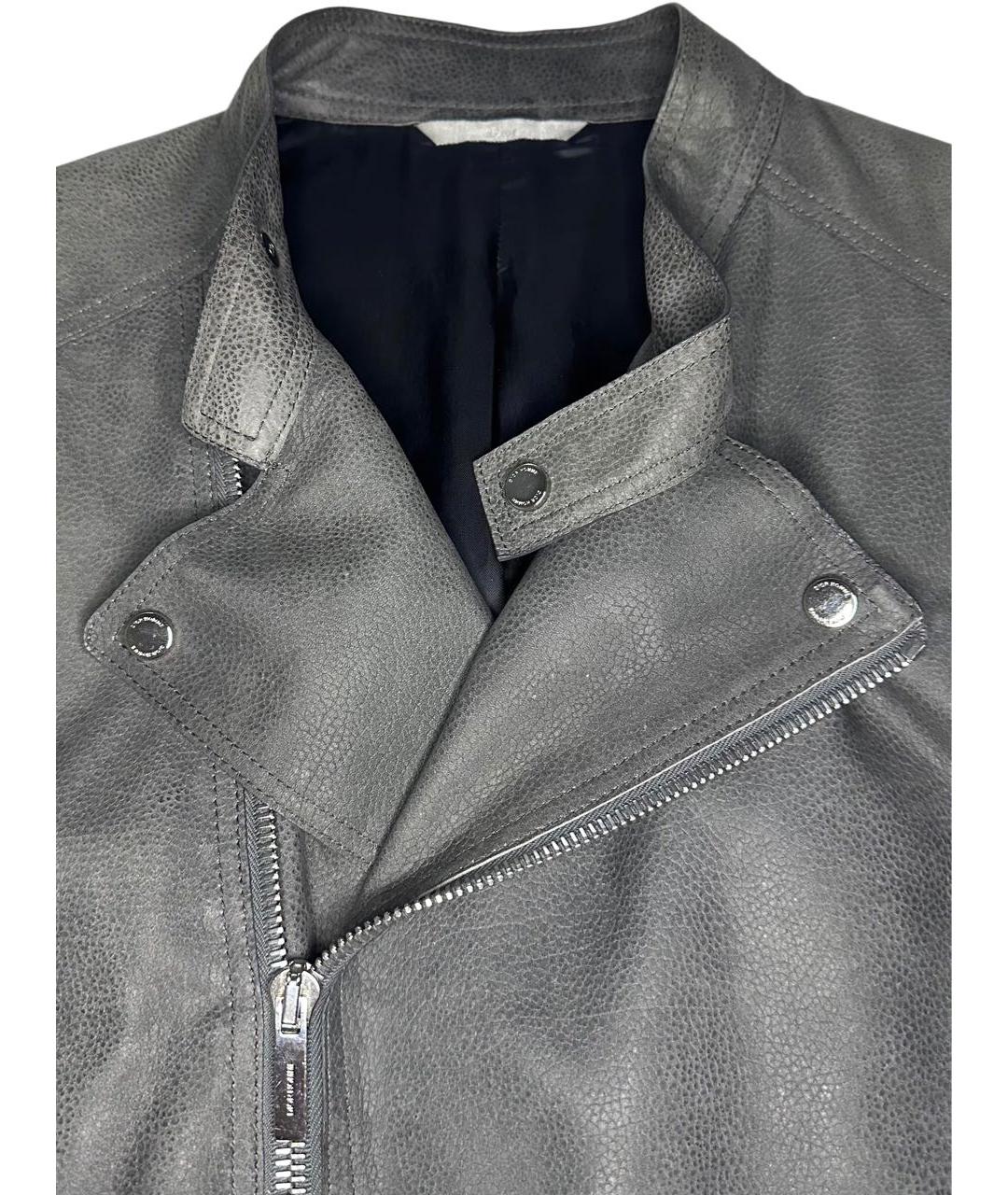 CHRISTIAN DIOR Антрацитовая кожаная куртка, фото 3