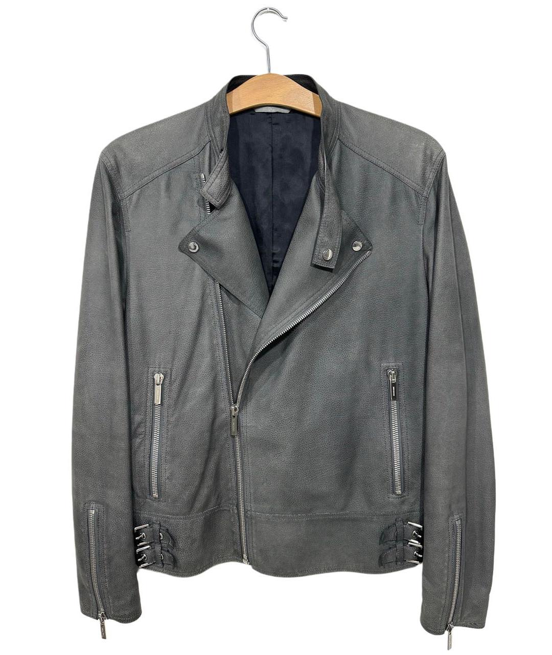 CHRISTIAN DIOR Антрацитовая кожаная куртка, фото 9