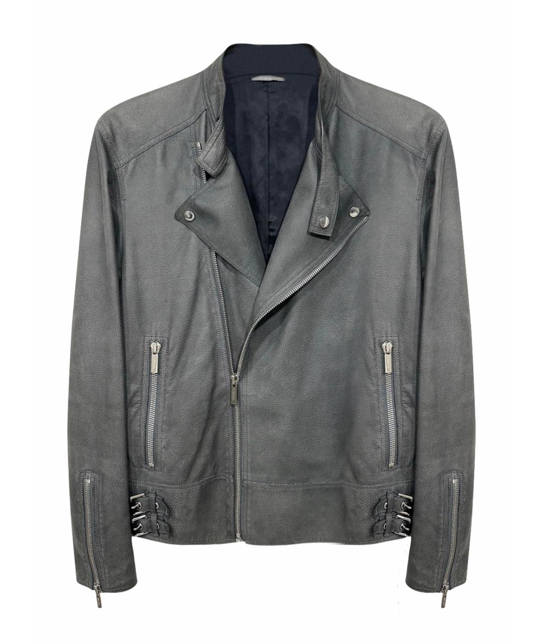 CHRISTIAN DIOR Антрацитовая кожаная куртка, фото 1
