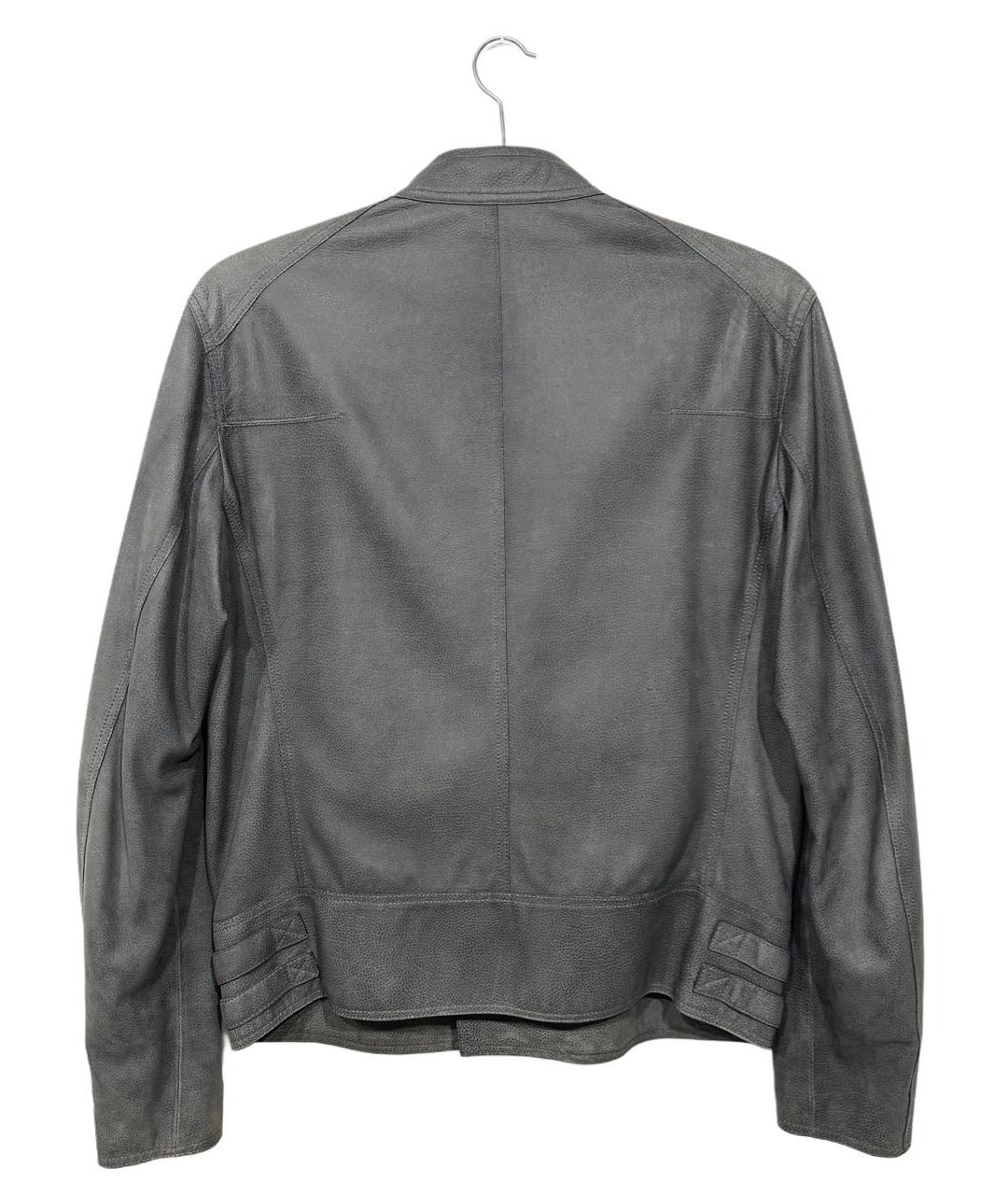 CHRISTIAN DIOR Антрацитовая кожаная куртка, фото 2