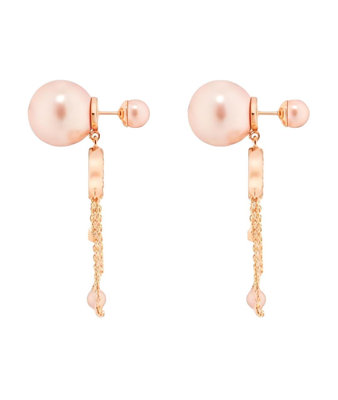 CHRISTIAN DIOR Розовые металлические серьги, фото 2