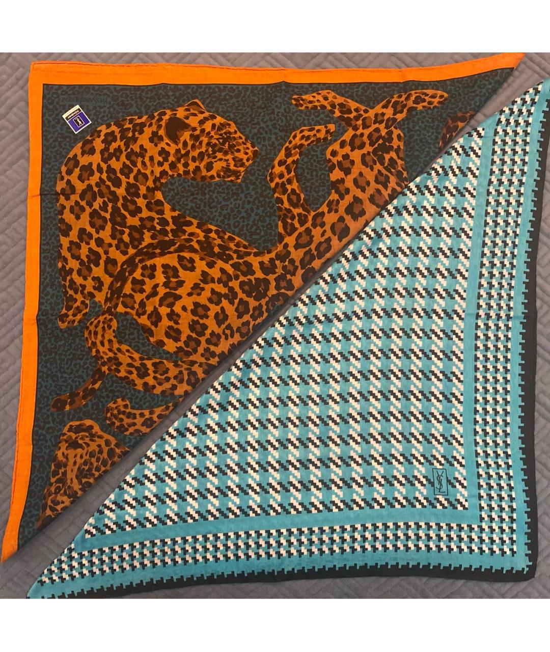SAINT LAURENT Мульти хлопковый платок, фото 4