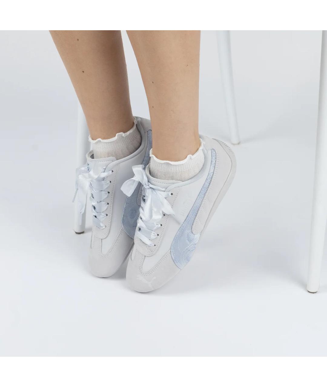 PUMA Серые замшевые кроссовки, фото 4