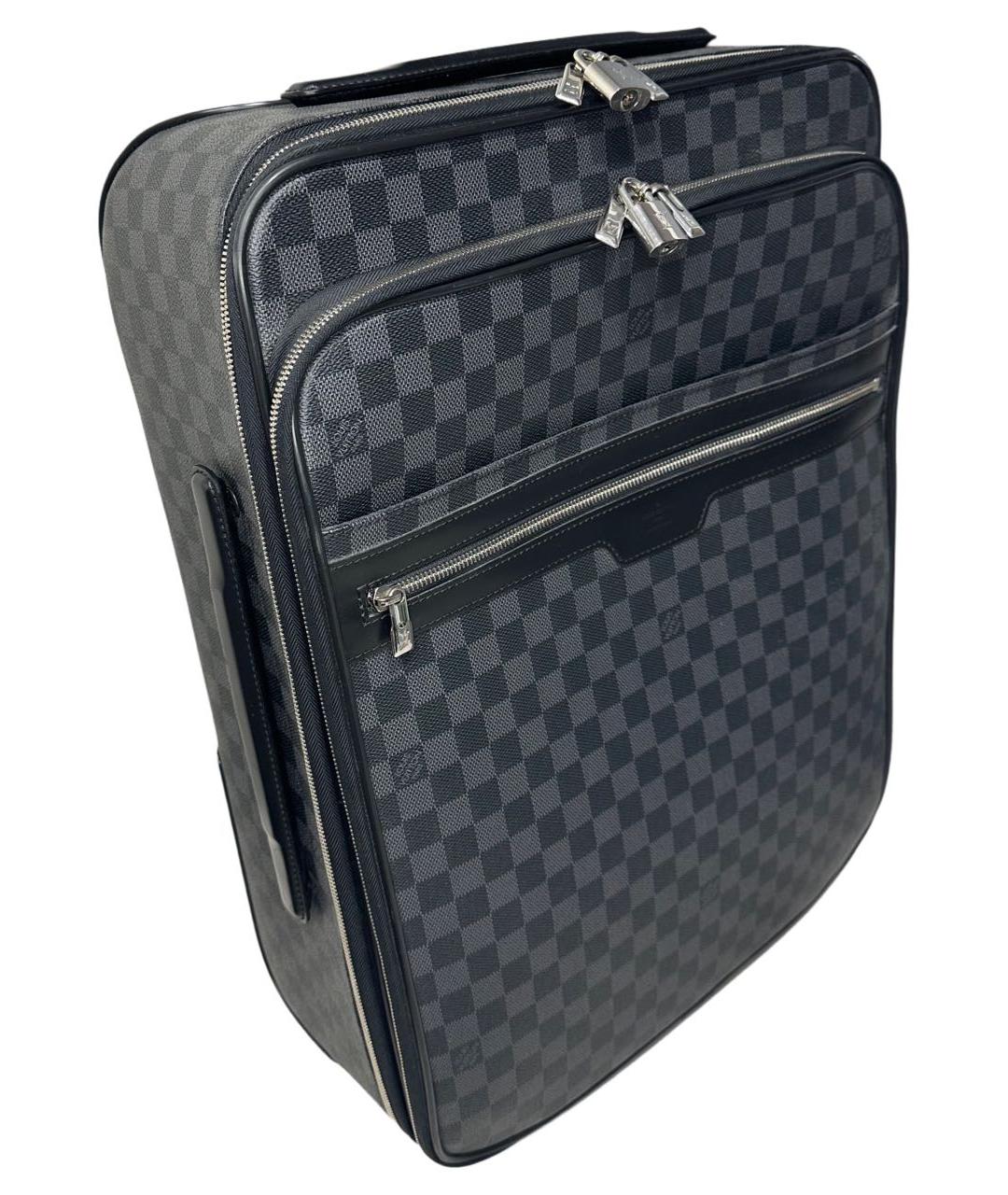 LOUIS VUITTON Антрацитовый чемодан, фото 9