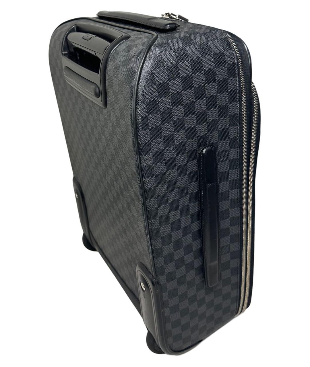 LOUIS VUITTON Антрацитовый чемодан, фото 2