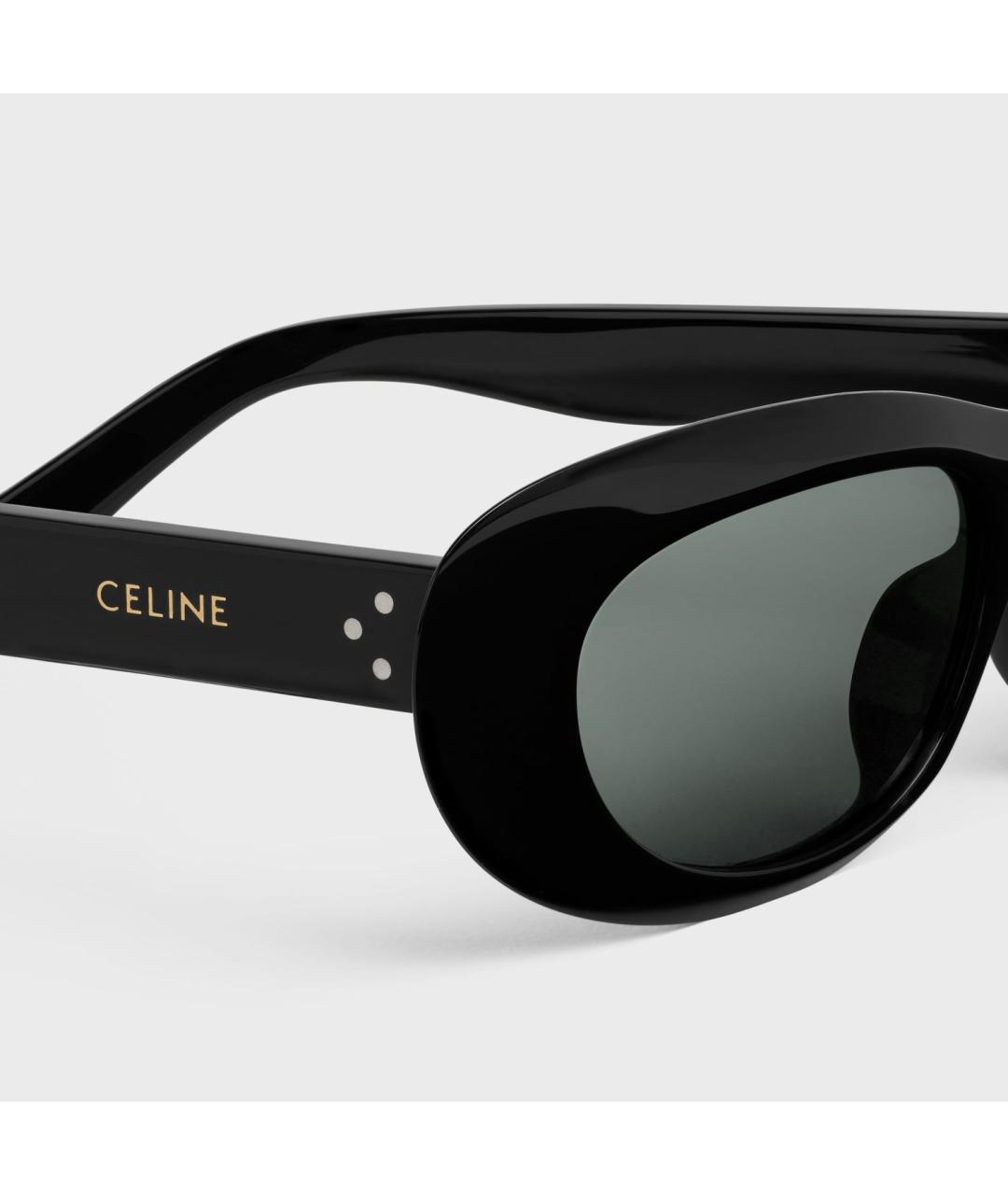 CELINE Черные пластиковые солнцезащитные очки, фото 3