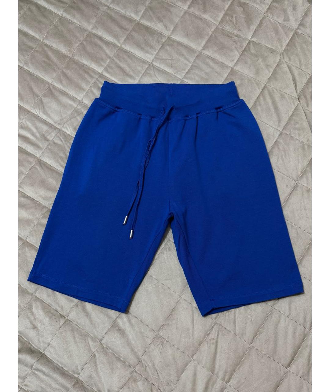 KITON Синие хлопковые шорты, фото 4