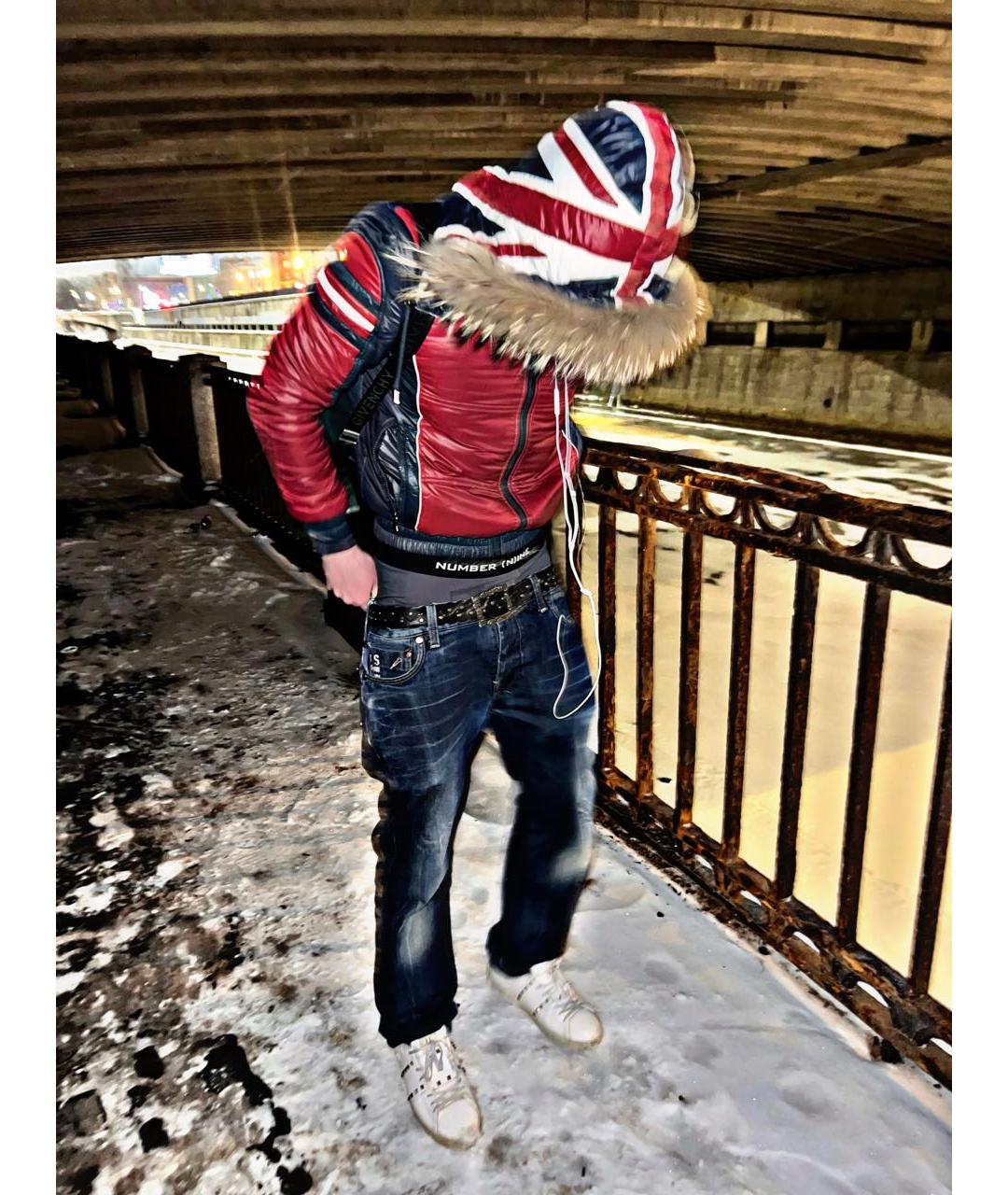 DOLCE&GABBANA Бордовая полиамидовая куртка, фото 8