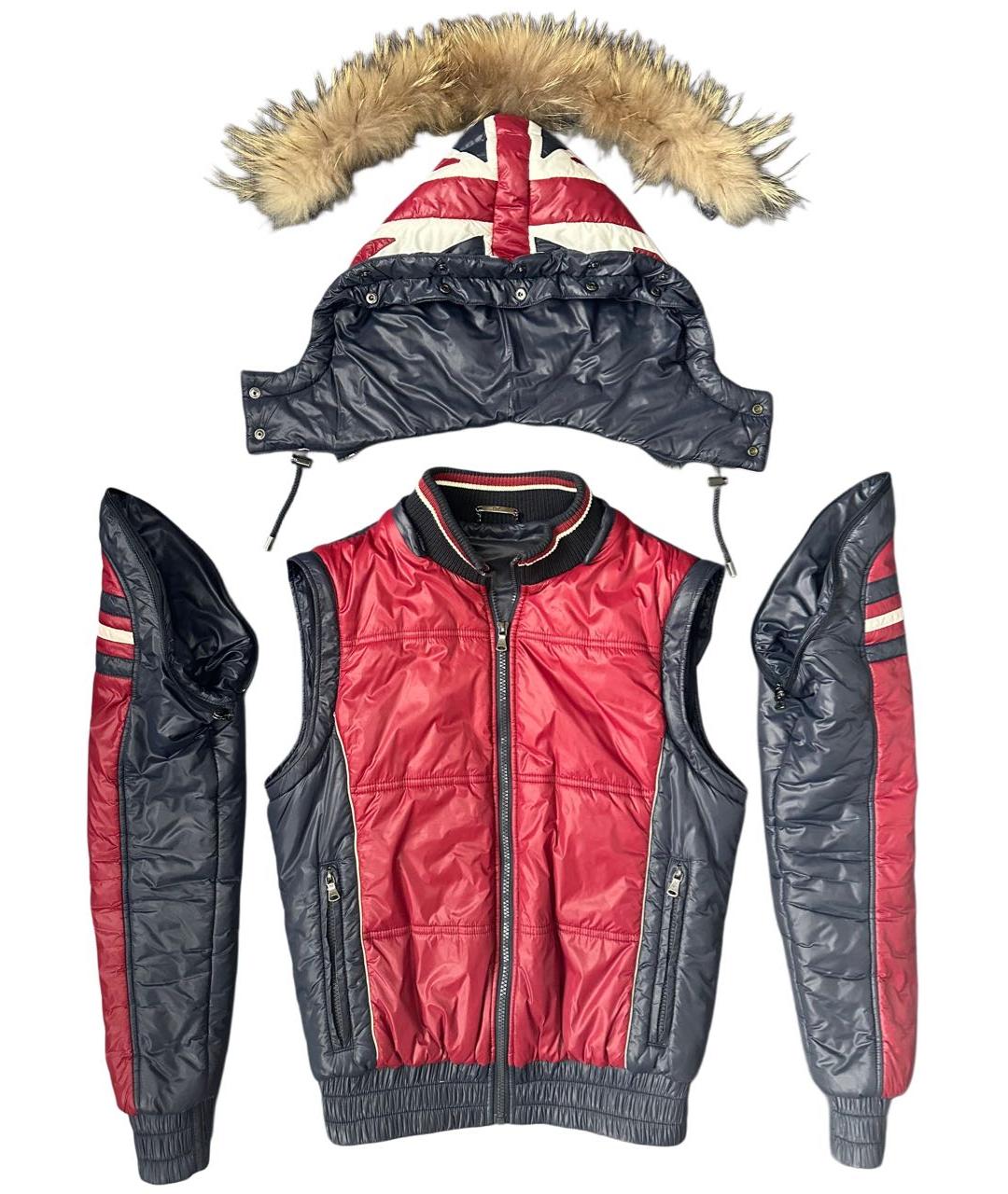 DOLCE&GABBANA Бордовая полиамидовая куртка, фото 5