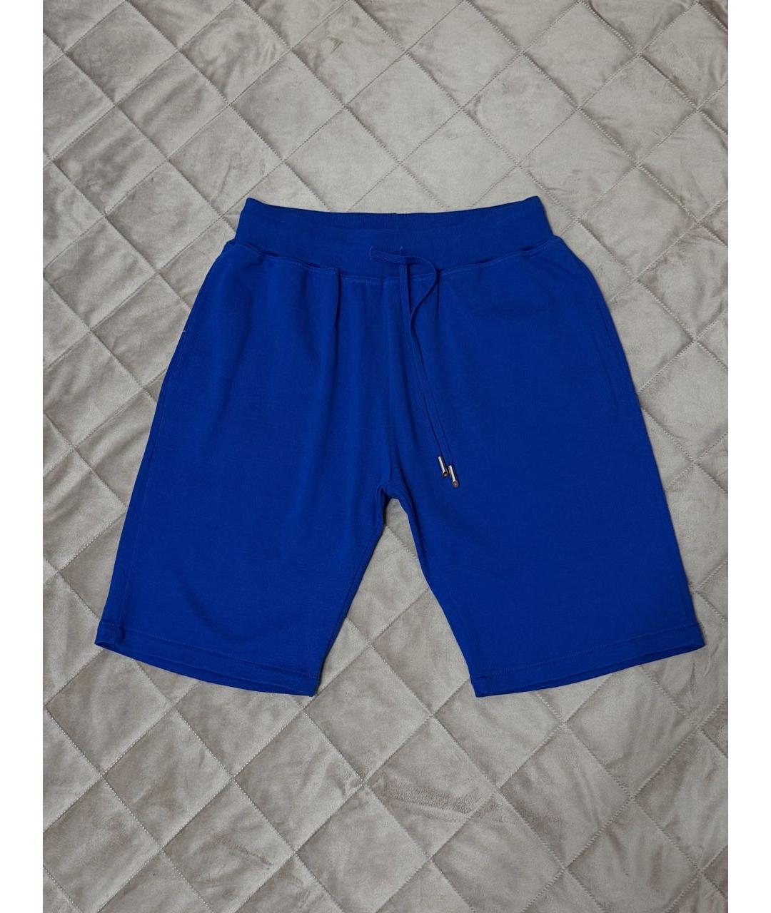 KITON Синие хлопковые шорты, фото 4