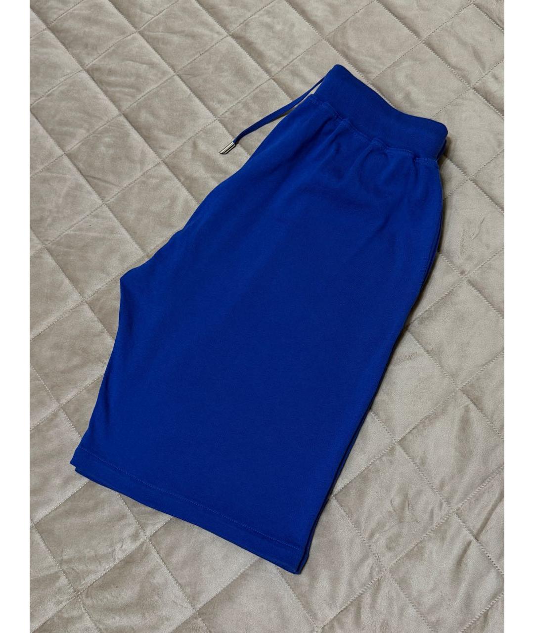 KITON Синие хлопковые шорты, фото 3