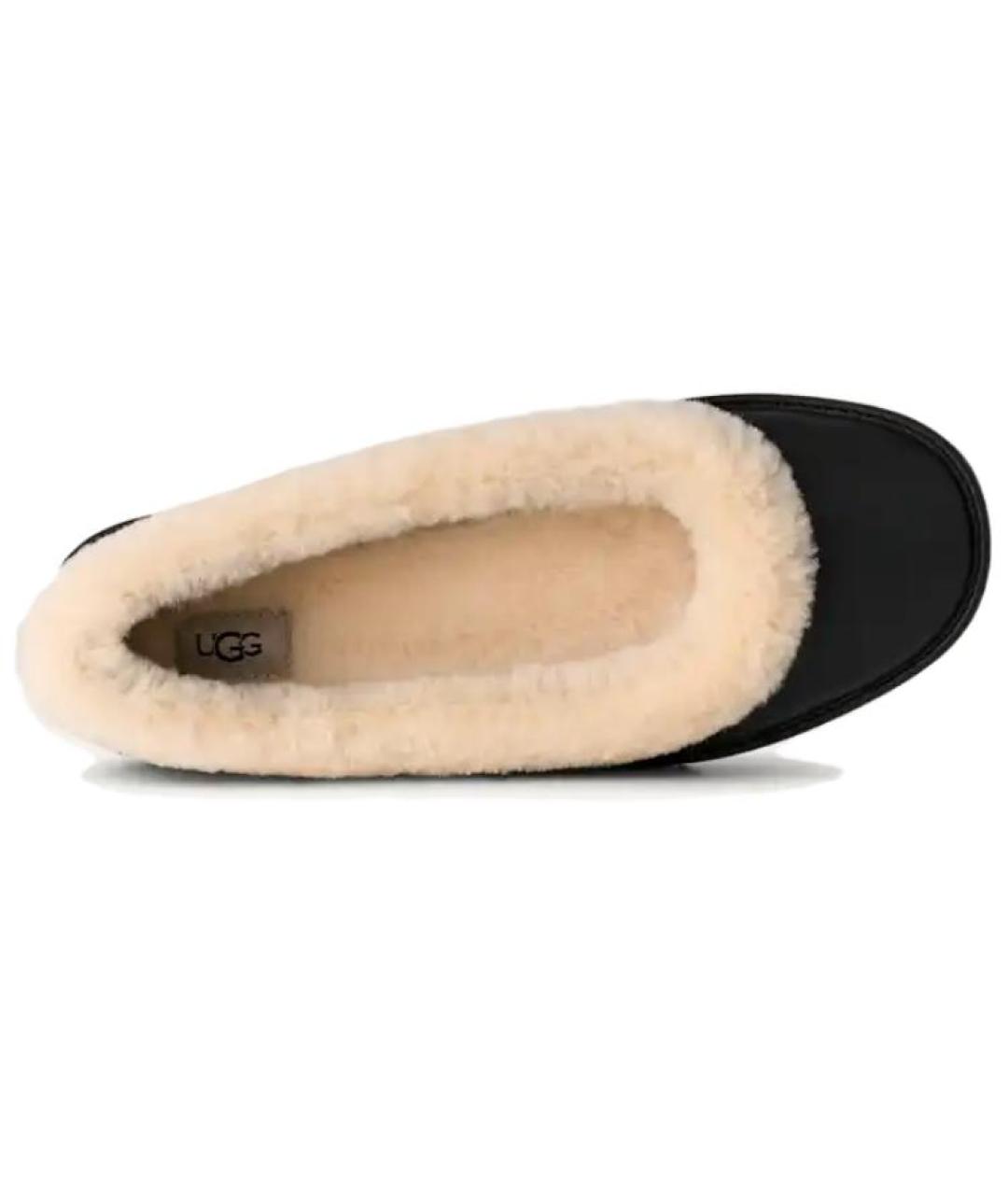 UGG AUSTRALIA Черные кожаные балетки, фото 5