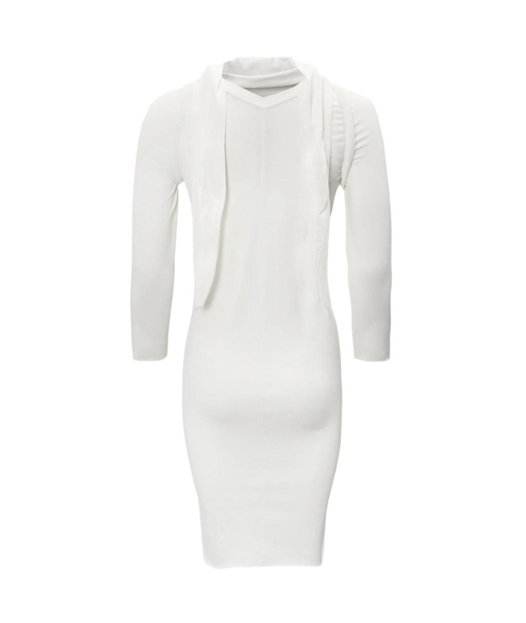 RICK OWENS Белое хлопковое повседневное платье, фото 1