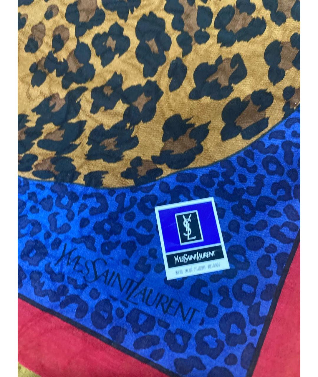 SAINT LAURENT Мульти хлопковый платок, фото 5