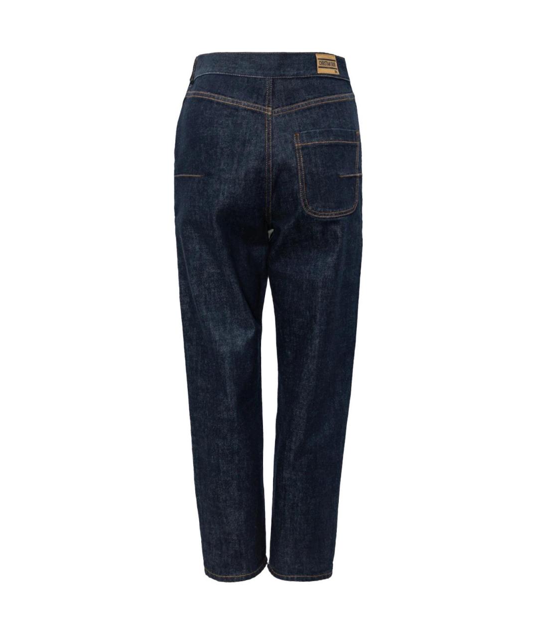 CHRISTIAN DIOR Синие хлопковые прямые джинсы, фото 1