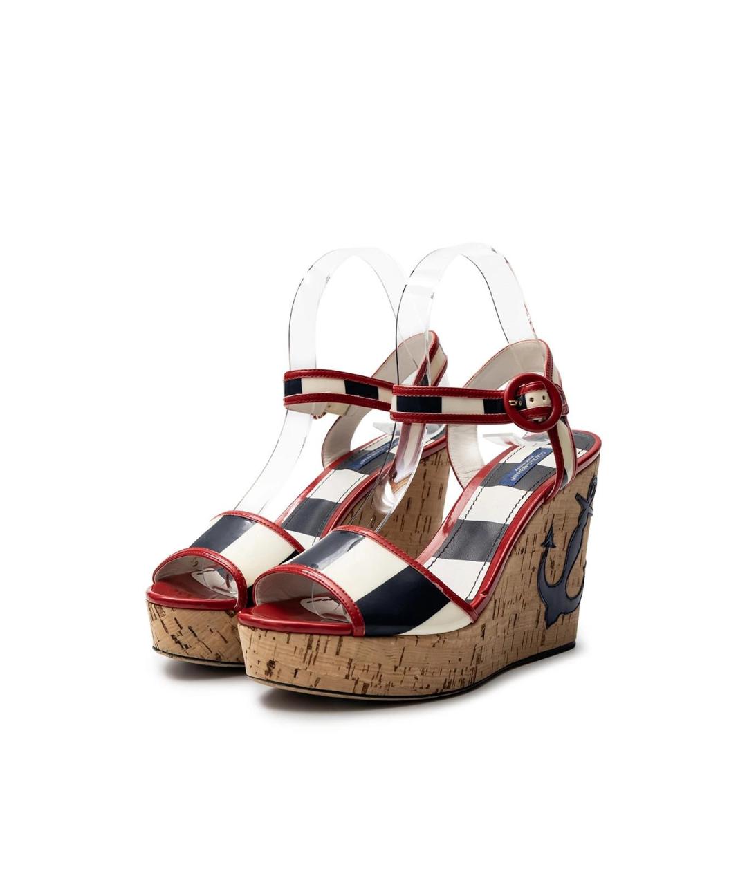 DOLCE&GABBANA Мульти кожаные босоножки, фото 2