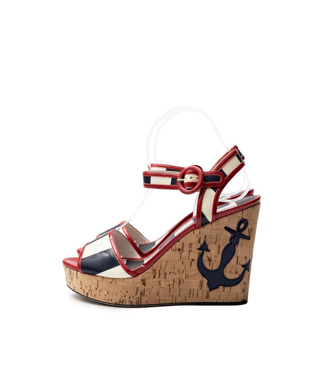 DOLCE&GABBANA Мульти кожаные босоножки, фото 5