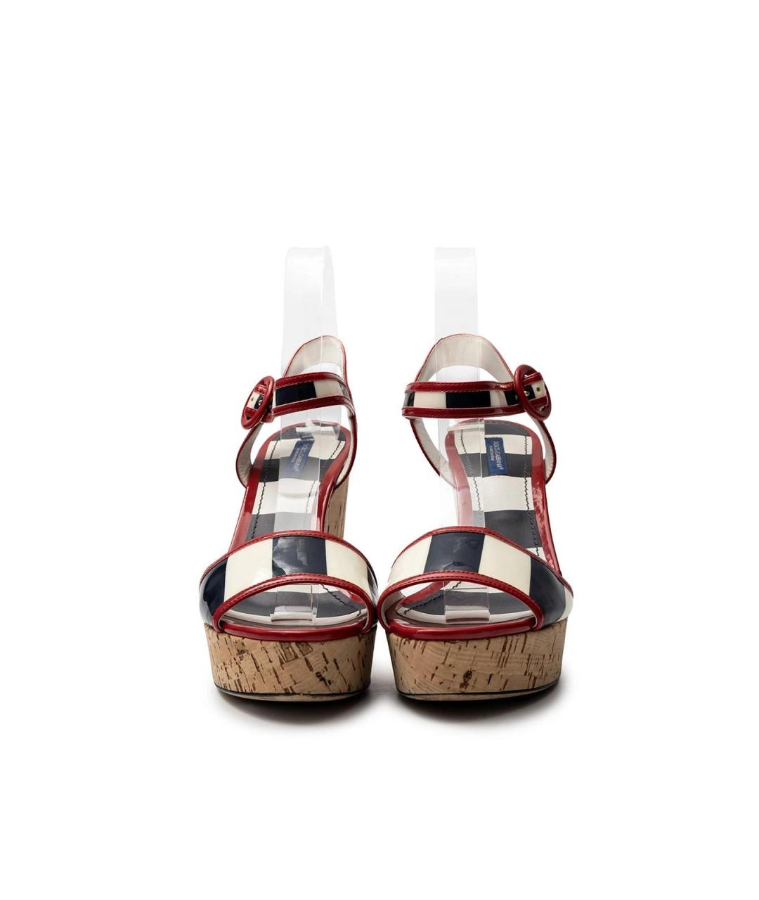 DOLCE&GABBANA Мульти кожаные босоножки, фото 4