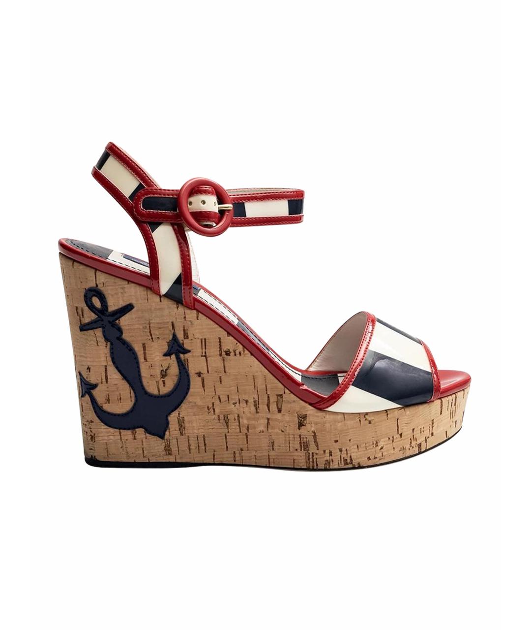 DOLCE&GABBANA Мульти кожаные босоножки, фото 1